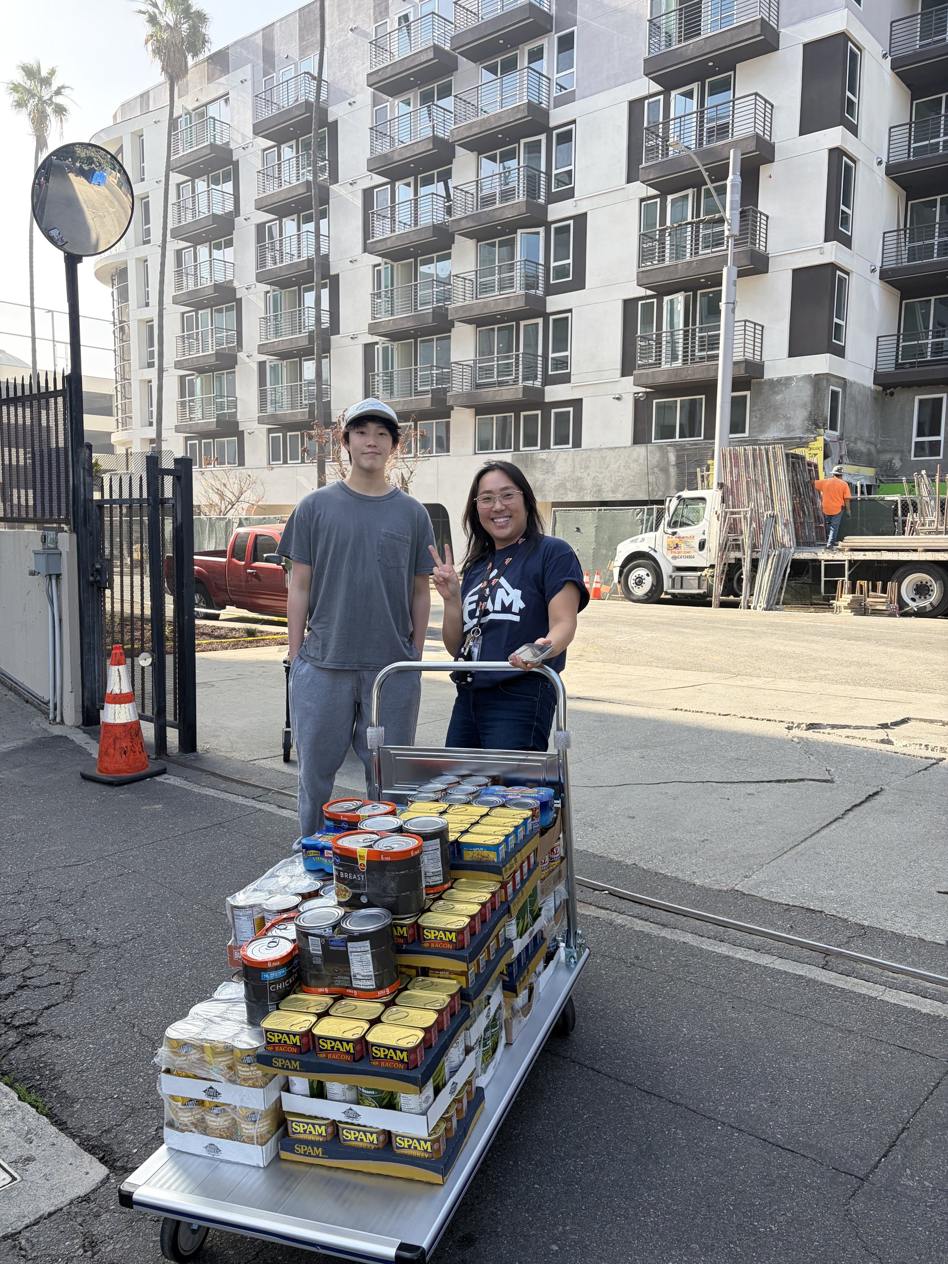 Food distribution event - community gathering